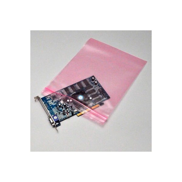Lk Packaging Reclosable Anti Static Bags, 24"W x 18"L 4 Mil, Pink, 250/Pack FASST41824 - main